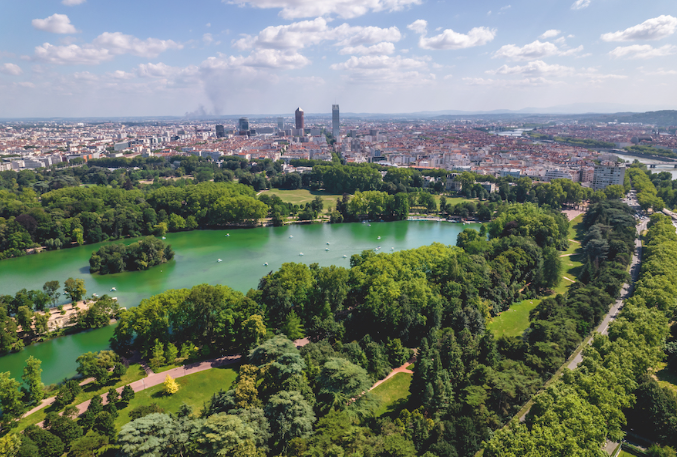 Parc de la Tête d'Or, vaste parc urbain de Lyon